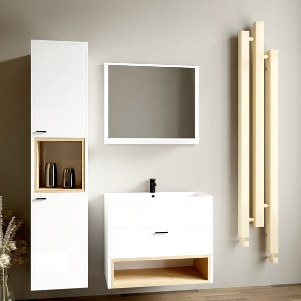 Imers Cubic koupelnový radiátor designově 136x23 cm bílá 2512