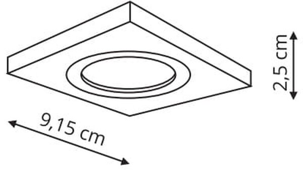Light Prestige Metis zapuštěná světla 1x50 W černá LP-2780/1RSBK