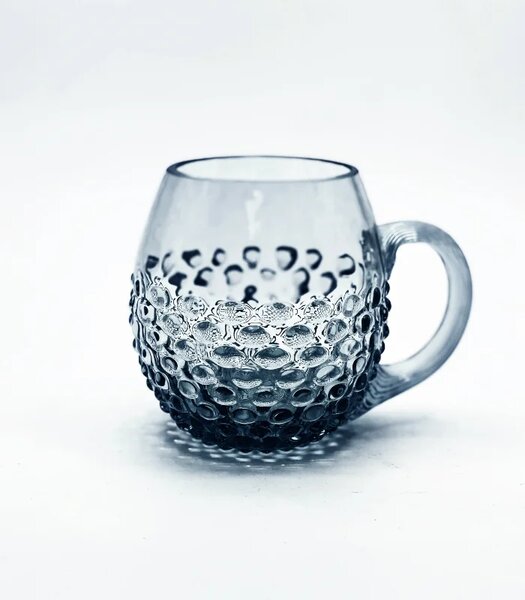 Sklárna Častolovice - Půllitr 0,5l - Hobnail - Ananas - světlý modrý kouř