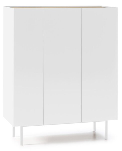 Bílá vysoká komoda v dekoru dubu 95x120 cm Arista – Teulat