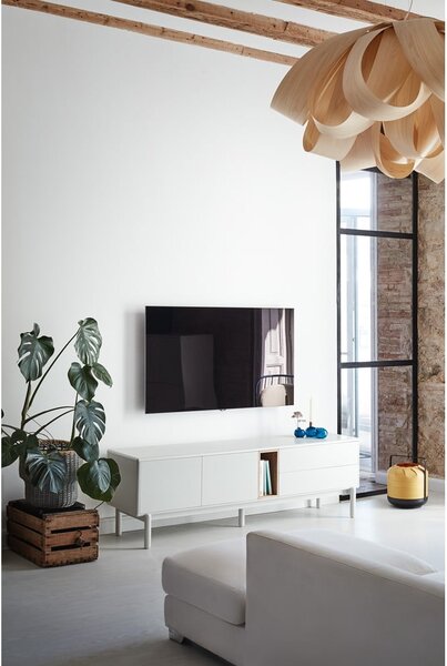 Krémový TV stolek 180x56x40 cm Corvo – Teulat