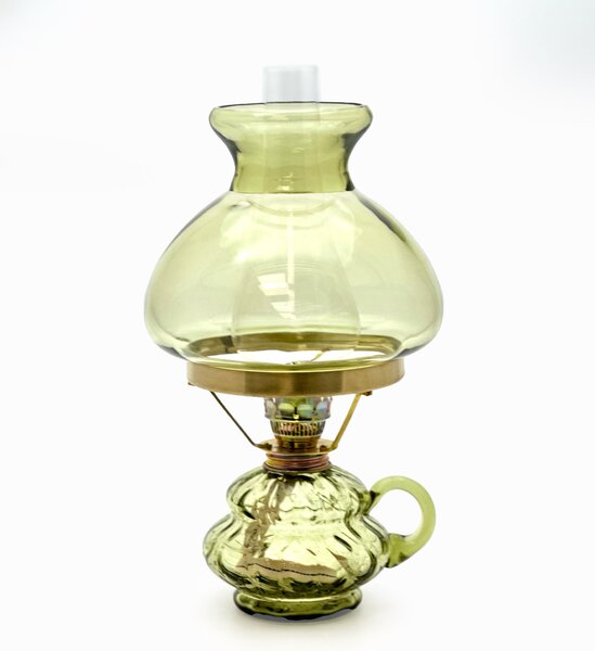 Sklárna Častolovice - Petrolejová lampa Anna - Poly - lesní zelená - komplet 5