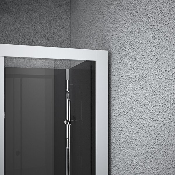 Sprchový komplet MARWELL kompletní sprcha Black Reef - sprchový kout 80 x 80 x 195 cm - kompletní sada včetně sprchové vaničky a baterie - s rohovým vstupem
