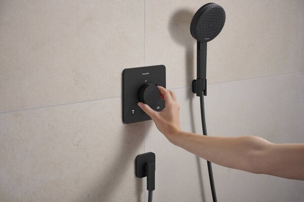 Hansgrohe Ecostat Comfort Q - Termostat pod omítku pro 2 spotřebiče, černá matná 33713670