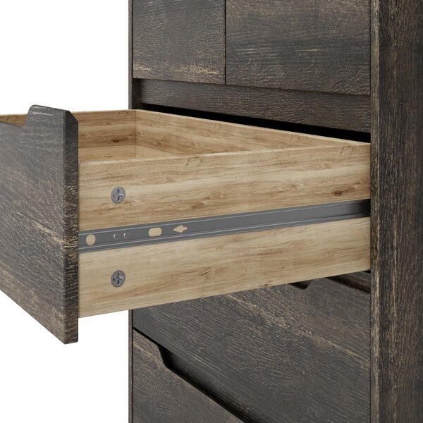 Komoda Bealife 72x41x94 cm | 3 + 2 zásuvky | Antracitově šedá | Vyrobeno z MDF | S ochranou proti překlopení a pojezdy zásuvek | AP23