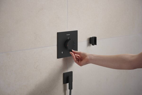 Hansgrohe Ecostat Comfort E - Termostat pod omítku pro 2 spotřebiče, černá matná 33711670
