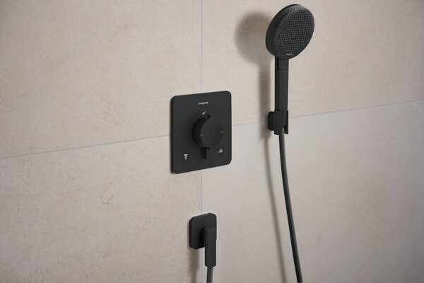 Hansgrohe Ecostat Comfort Q - Termostat pod omítku pro 2 spotřebiče, černá matná 33713670