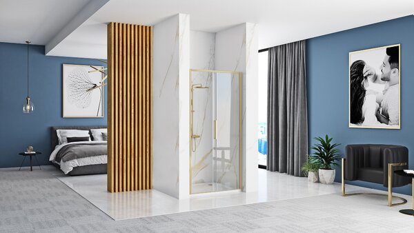 Posuvné sprchové dvere Rea RAPID SLIDE BRUSH GOLD 130