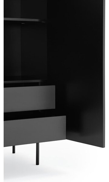 Černá vysoká komoda 97x130 cm Sierra - Teulat