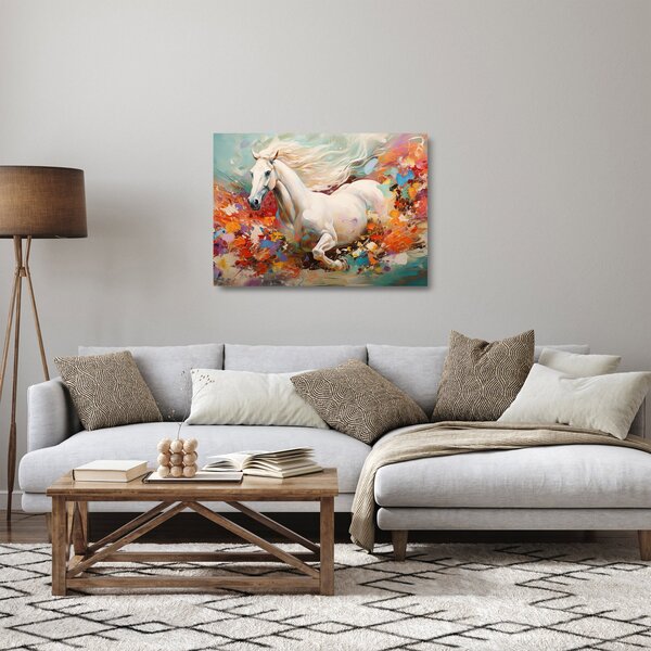 Skleněný obraz - Malba koně (70x50 cm)