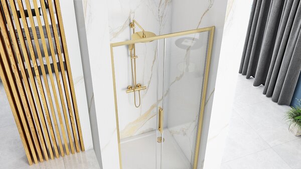 Posuvné sprchové dvere Rea RAPID SLIDE BRUSH GOLD 130