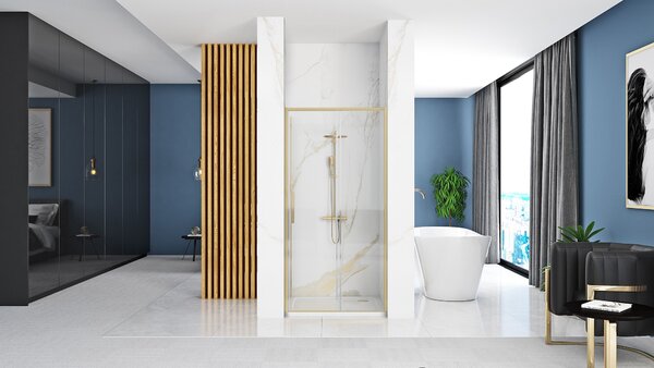 Posuvné sprchové dvere Rea RAPID SLIDE BRUSH GOLD 130