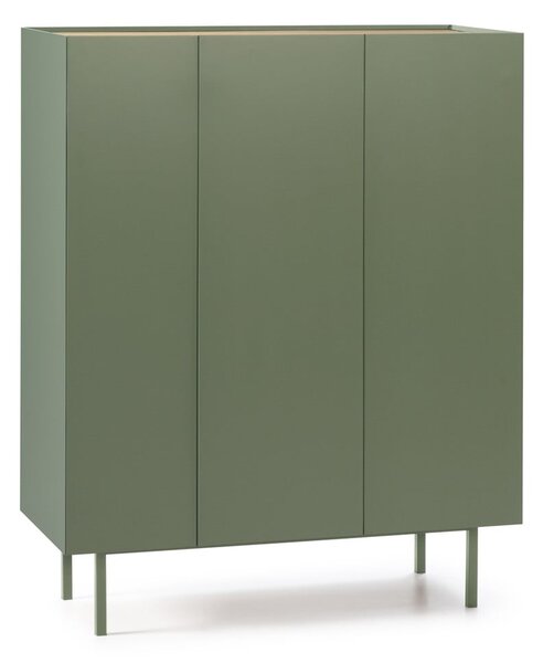 Zelená vysoká komoda v dekoru dubu 95x120 cm Arista – Teulat