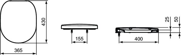 Ideal Standard Connect záchodové prkénko bílá E712801