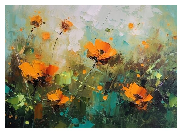 Skleněný obraz - Kvítí (70x50 cm)