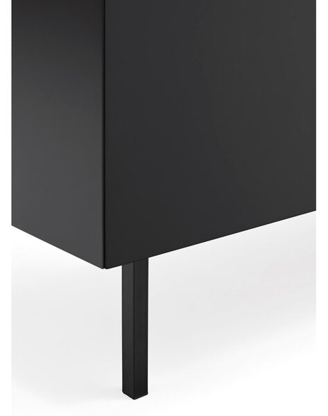 TV stolek v dekoru dubu v černo-přírodní barvě 180x45 cm Arista – Teulat