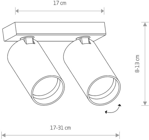 Nowodvorski Lighting Mono stropní světlo 2x10 W bílá 7810