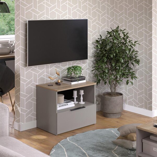 Kredenc Vicco Wido Greige 60 x 50 cm s klapkou, Model 57448
