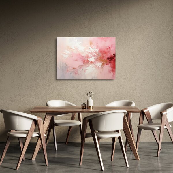 Skleněný obraz - Růžový abstrakt (70x50 cm)