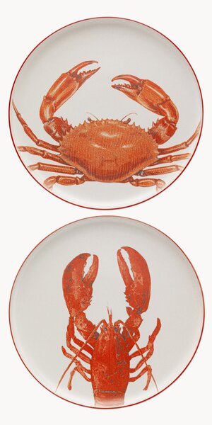 Sada mělkých talířů Crabes, 4 díly