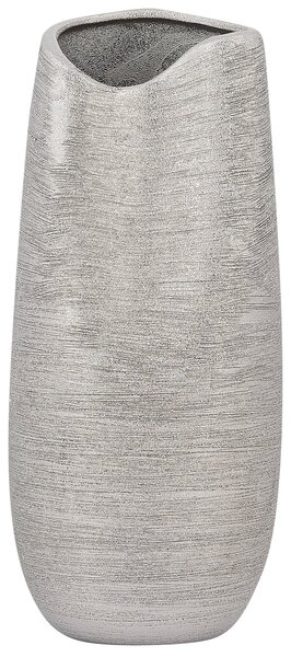 Dekorativní váza DERBE Kamenina 32 cm Stříbrná