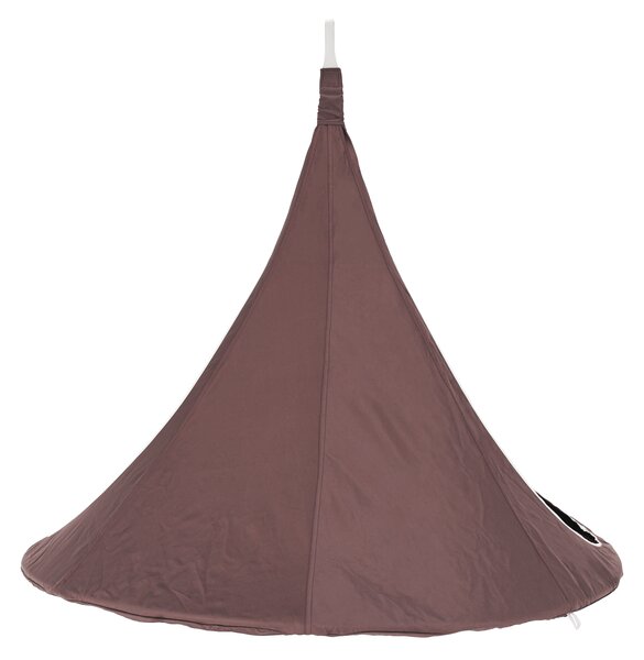 KONDELA Závěsné houpací křeslo, šedohnědá TAUPE, KLORIN NEW TYP 2 BIG SIZE CACOON HAMMOCK