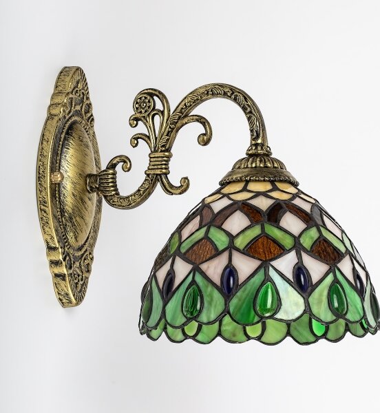 Brilagi - Tiffany vitrážová nástěnná lampa MARGARET 1xE27/40W/230V