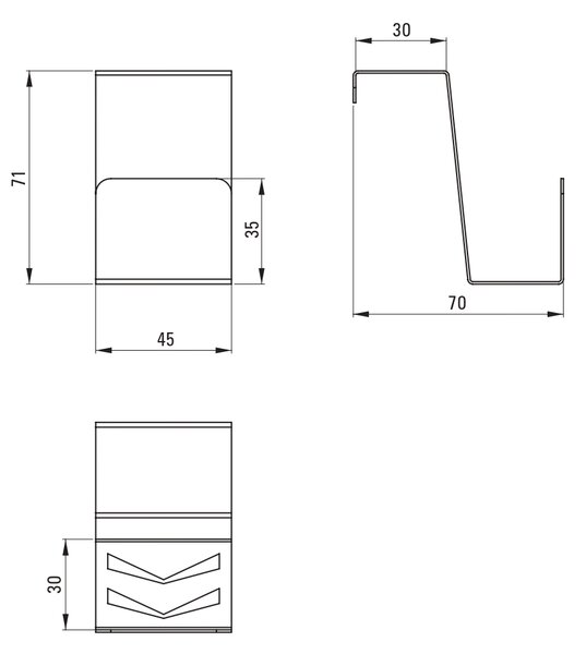 Deante věšák 7x4.5x7.1 cm černá ZZM_N10H