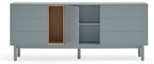 Modro-šedá nízká komoda 180x76 cm Corvo – Teulat