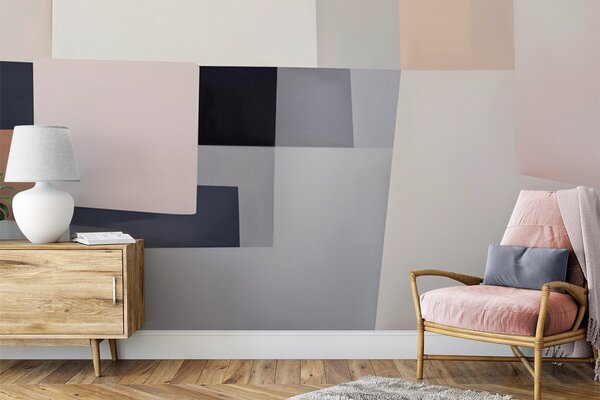 Fototapety Geometrická abstrakce s napodobeninou rozostření a textury, Fototapety abstraktní, w05785 : uwalls.cz
