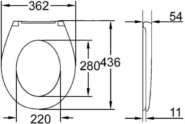 Grohe Bau Ceramic záchodové prkénko bílá 39492000