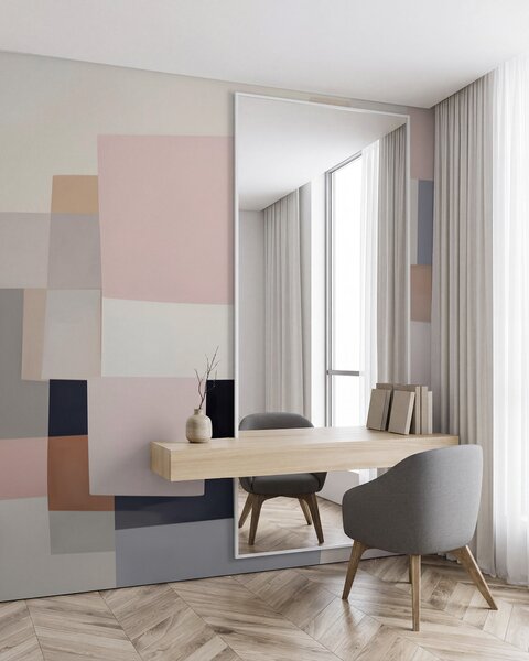 Fototapety Geometrická abstrakce s napodobeninou rozostření a textury, Fototapety abstraktní, w05785 : uwalls.cz
