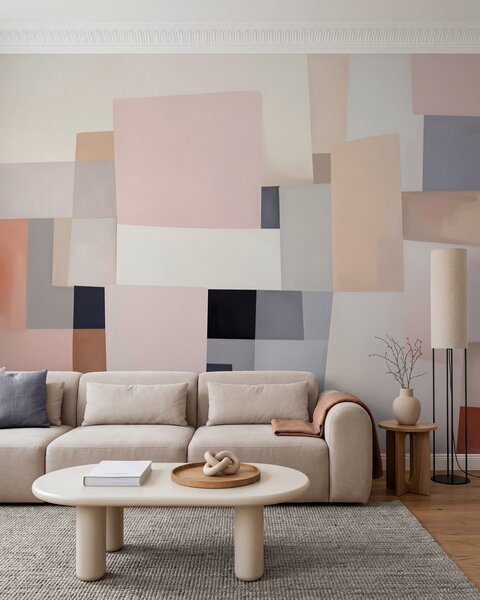 Fototapety Geometrická abstrakce s napodobeninou rozostření a textury, Fototapety abstraktní, w05785 : uwalls.cz