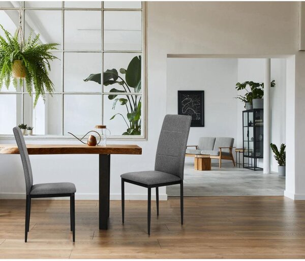 ModernHome KJC007 Sada jídelních židlí 4 ks, šedé