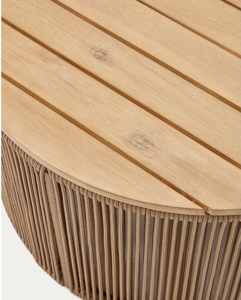 Kulatý zahradní odkládací stolek s deskou z akácie ø 60 cm Dandara – Kave Home