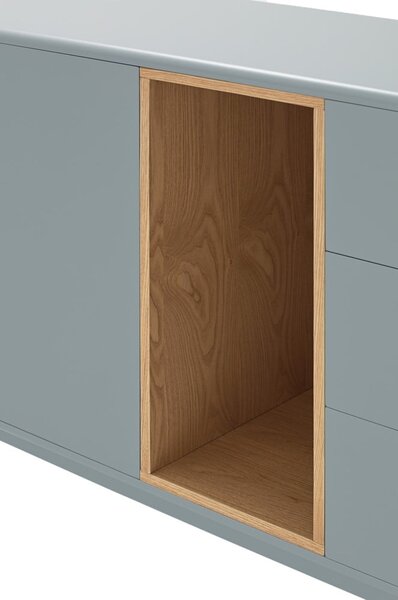Modro-šedá vysoká komoda 100x120 cm Corvo – Teulat