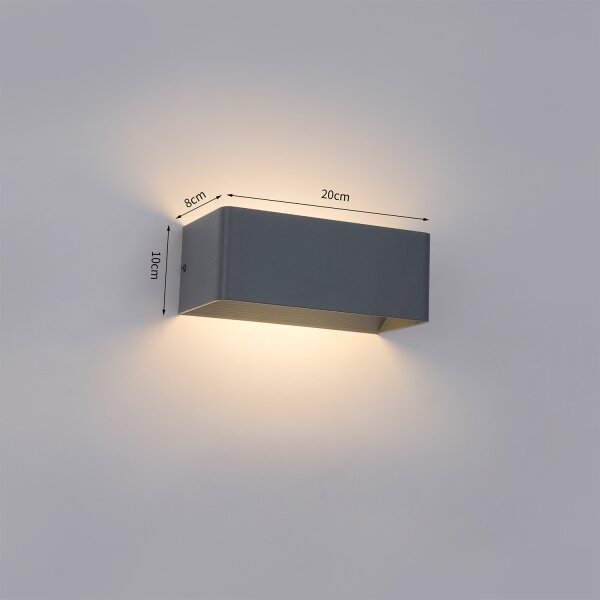 Brilagi - LED Venkovní nástěnné svítidlo DONNANI LED/7W/230V 20 cm antracit IP44