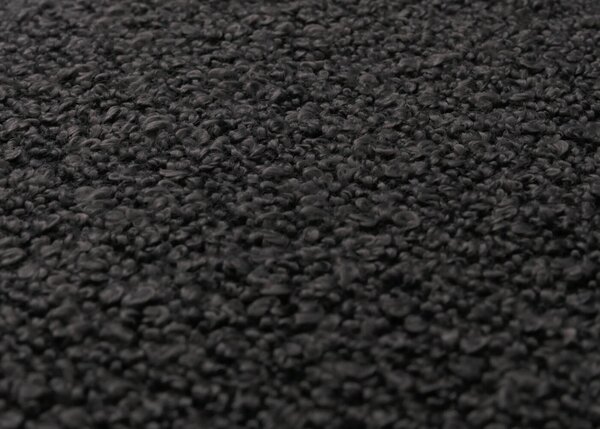 Jídelní židle HWC-G67, područka kuchyňské židle, otočná automatická poloha, látka/textil bouclé Oeko-Tex MVG tmavě šedá