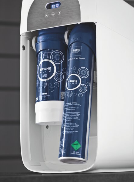 Grohe Blue startovací sada s kuchyňskou baterií stojící StarLight Chrome 31539000