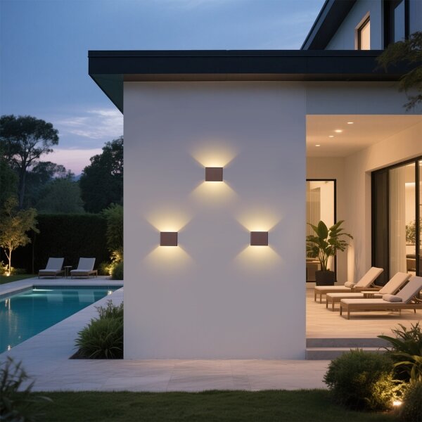 Brilagi - LED Venkovní nástěnné svítidlo DONNANI LED/5W/230V 10 cm hnědá IP44