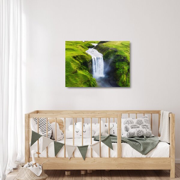 Skleněný obraz - Vodopád Skogafoss (70x50 cm)