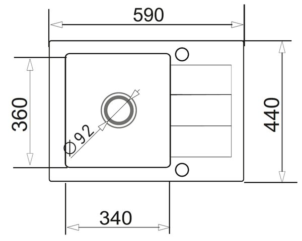 Pyramis Sparta granitový dřez 59x44 cm béžová 070073601