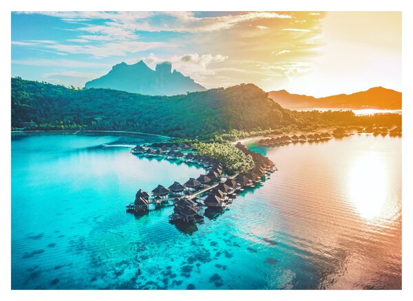 Skleněný obraz - Bora Bora (70x50 cm)