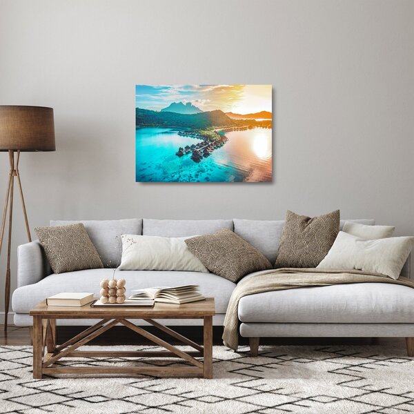 Skleněný obraz - Bora Bora (70x50 cm)