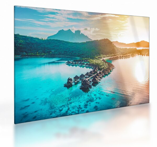 Skleněný obraz - Bora Bora (70x50 cm)