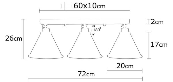Stropní svítidlo v bronzové barvě s kovovým stínidlem ø 20 cm Tramino – Opviq lights