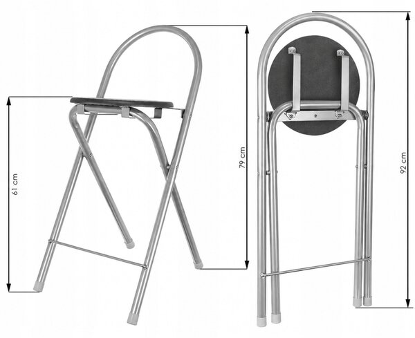 Barová Židle DglShop24 černá dřevotřísková deska 79 cm