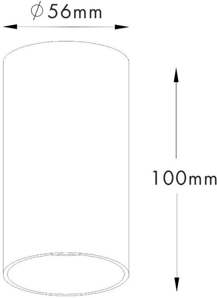 Zuma Line Tuba stropní světlo 1x50 W černá 92680-N