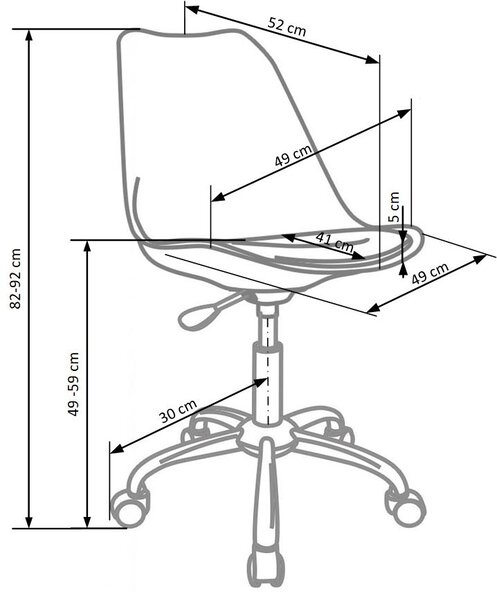 Kancelářská otočná židle COCO — látka, ekokůže, bílá