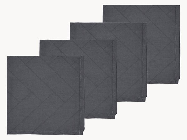 Sada bavlněných ubrousků Tiles Damask, 4 díly